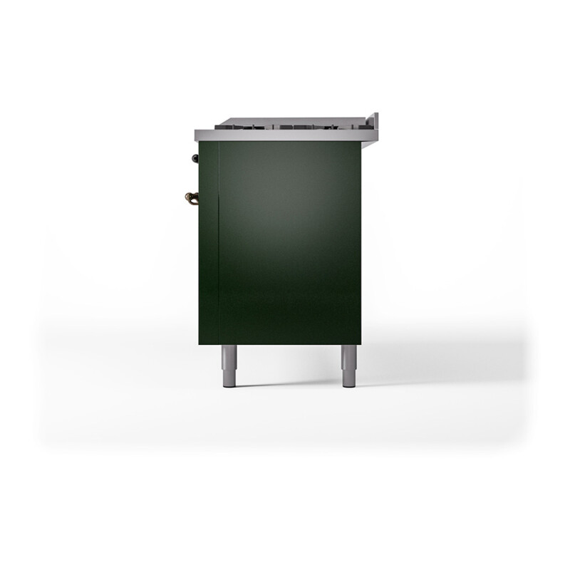 Nostalgie II 60 UP60FQNMPEGB Freestanding Dual Fuel Range with 9 Sealed Burners with Griddle Double Oven with Solid Door with Bronze knobs UP60FQNMPEGBLP