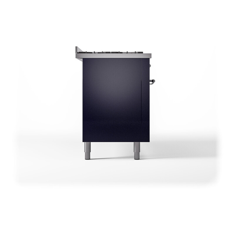 Nostalgie II 60 UP60FQNMPMBC Freestanding Dual Fuel Range with 9 Sealed Burners with Griddle Double Oven with Solid Door with Chrome knobs UP60FQNMPMBC