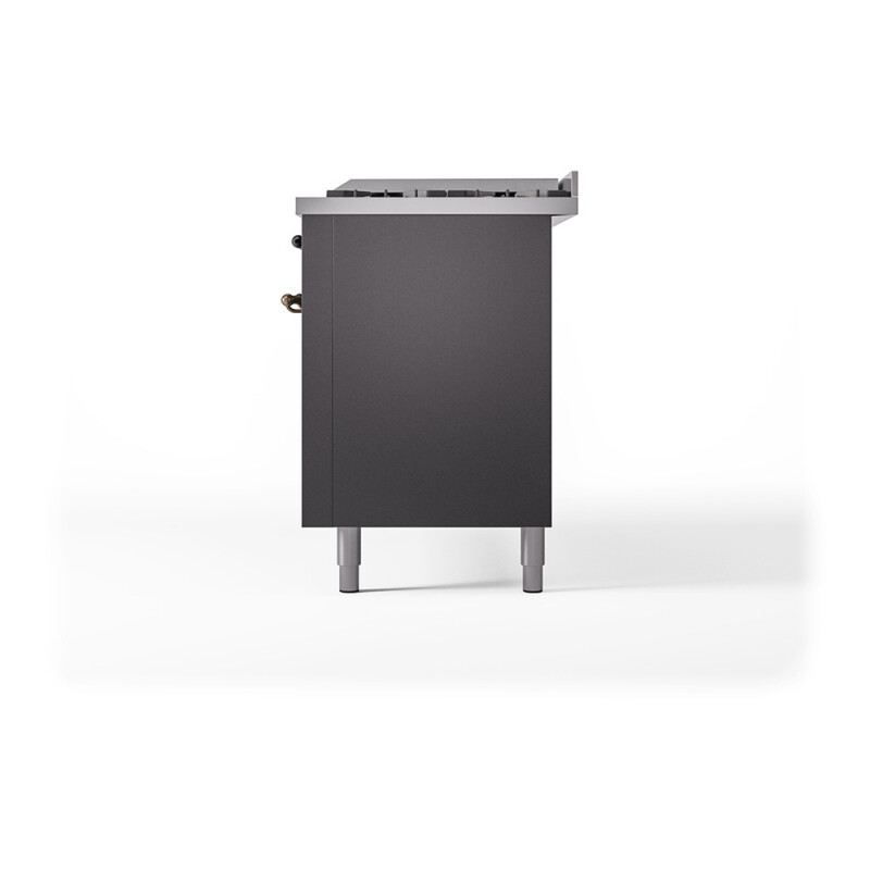 Nostalgie II 60 UP60FQNMPMGB Freestanding Dual Fuel Range with 9 Sealed Burners with Griddle Double Oven with Solid Door with Bronze knobs UP60FQNMPMGB