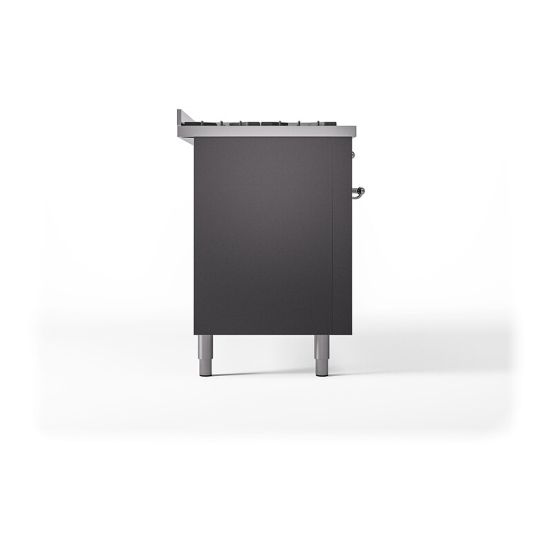 Nostalgie II 60 UP60FQNMPMGC Freestanding Dual Fuel Range with 9 Sealed Burners with Griddle Double Oven with Solid Door with Chrome knobs UP60FQNMPMGCLP
