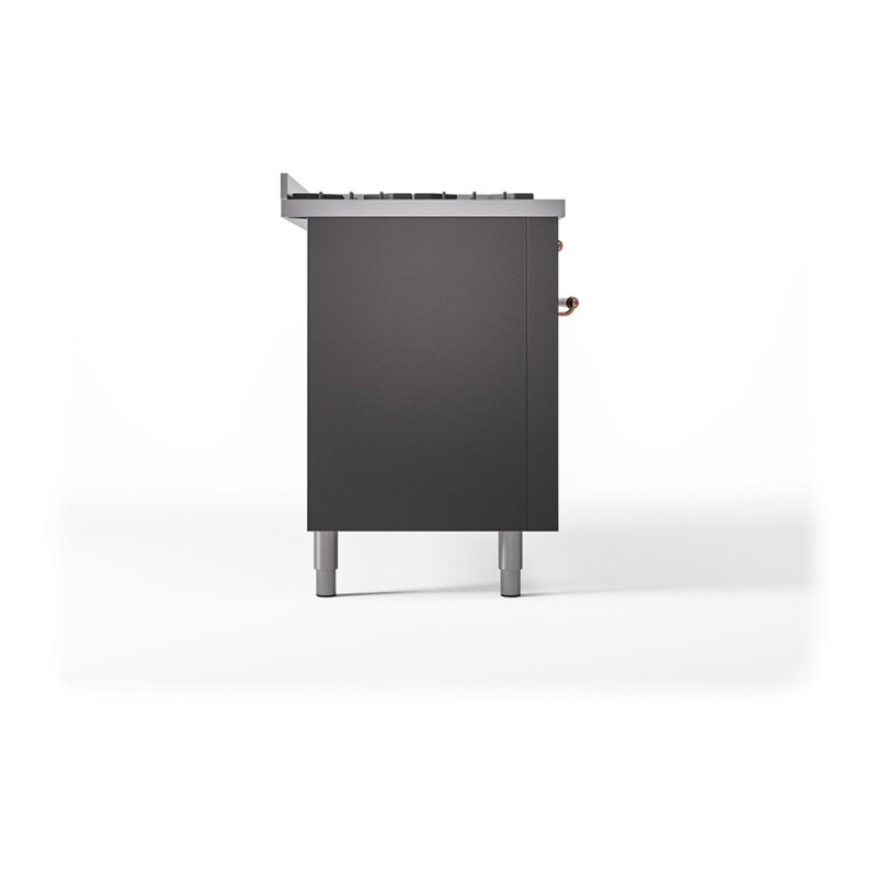 Nostalgie II 60 UP60FQNMPMGP Freestanding Dual Fuel Range with 9 Sealed Burners with Griddle Double Oven with Solid Door with Copper knobs UP60FQNMPMGP