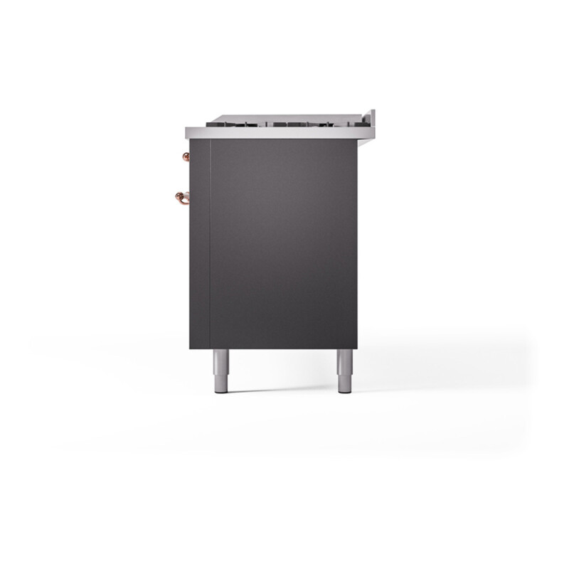 Nostalgie II 60 UP60FQNMPMGP Freestanding Dual Fuel Range with 9 Sealed Burners with Griddle Double Oven with Solid Door with Copper knobs UP60FQNMPMGP