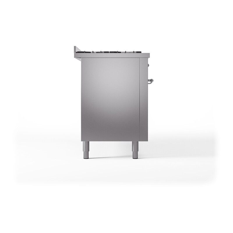 Nostalgie II 60 UP60FQNMPSSC Freestanding Dual Fuel Range with 9 Sealed Burners with Griddle Double Oven with Solid Door with Chrome knobs UP60FQNMPSSCLP