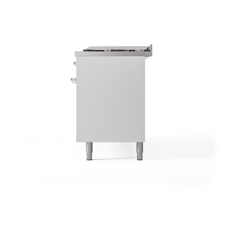 Nostalgie II 60 UP60FQNMPWHC Freestanding Dual Fuel Range with 9 Sealed Burners with Griddle Double Oven with Solid Door with Chrome knobs UP60FQNMPWHC