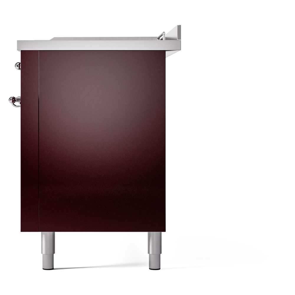 Nostalgie II 60 UP60FSNMPBUC Freestanding Dual Fuel Range with 7 Sealed Burners with Griddle and French Top Double Oven with Triple Glass Door with Chrome knobs UP60FSNMPBUC
