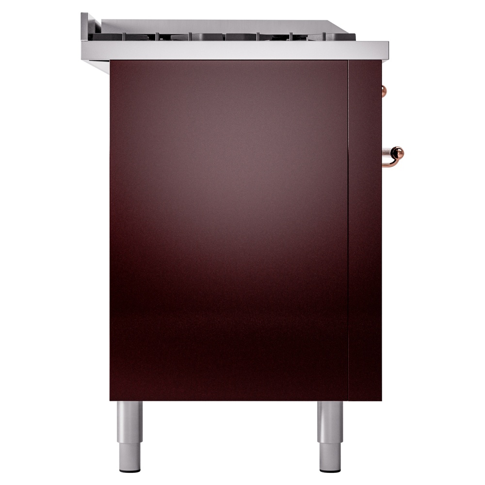 Nostalgie II 60 UP60FSNMPBUP Freestanding Dual Fuel Range with 7 Sealed Burners with Griddle and French Top Double Oven with Triple Glass Door with Copper knobs UP60FSNMPBUPLP