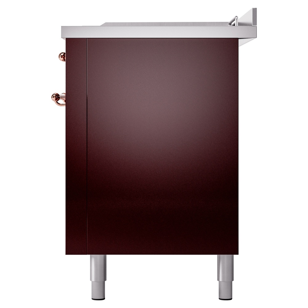 Nostalgie II 60 UP60FSNMPBUP Freestanding Dual Fuel Range with 7 Sealed Burners with Griddle and French Top Double Oven with Triple Glass Door with Copper knobs UP60FSNMPBUPLP