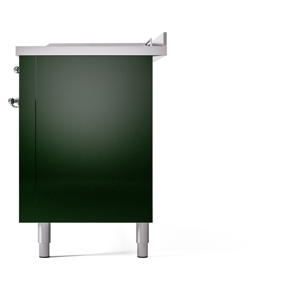 Nostalgie II 60 UP60FSNMPEGC Freestanding Dual Fuel Range with 7 Sealed Burners with Griddle and French Top Double Oven with Triple Glass Door with Chrome knobs UP60FSNMPEGC