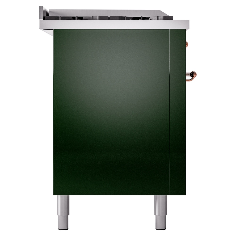 Nostalgie II 60 UP60FSNMPEGP Freestanding Dual Fuel Range with 7 Sealed Burners with Griddle and French Top Double Oven with Triple Glass Door with Copper knobs UP60FSNMPEGP