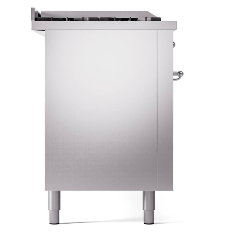 Nostalgie II 60 UP60FSNMPSSC Freestanding Dual Fuel Range with 7 Sealed Burners with Griddle and French Top Double Oven with Triple Glass Door with Chrome knobs UP60FSNMPSSC