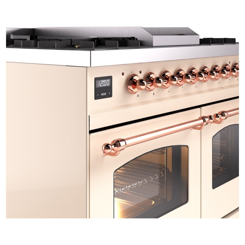Nostalgie II 40 inch Dual Fuel Range with Double Ovens, 6 Burners and Griddle UPD40FNMPAWPLP