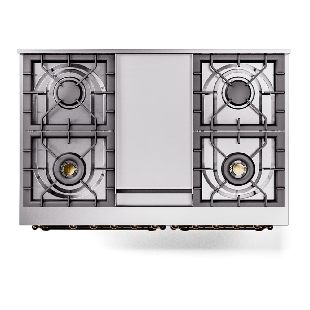 Nostalgie II 40 inch Dual Fuel Range with Double Ovens, 6 Burners and Griddle UPD40FNMPBGB
