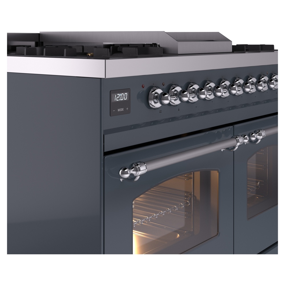 Nostalgie II 40 inch Dual Fuel Range with Double Ovens, 6 Burners and Griddle UPD40FNMPBGC