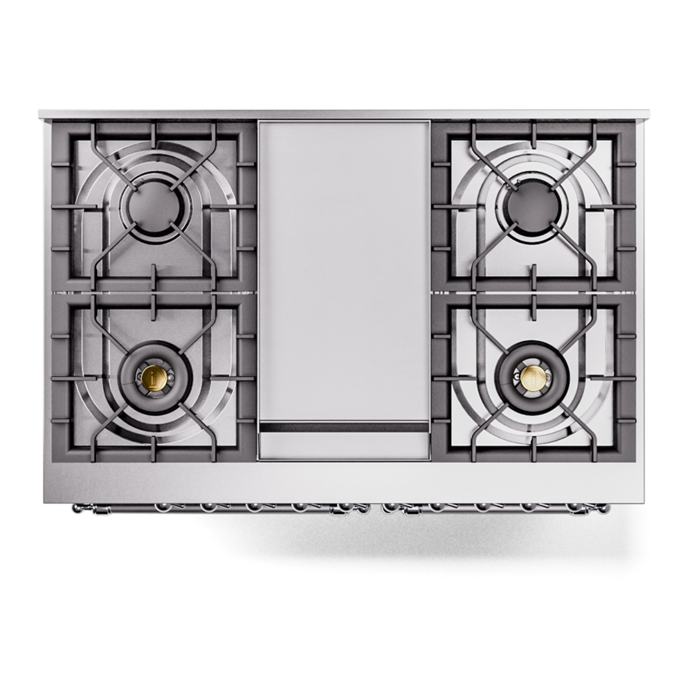 Nostalgie II 40 inch Dual Fuel Range with Double Ovens, 6 Burners and Griddle UPD40FNMPBGC
