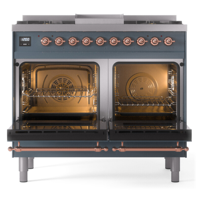 Nostalgie II 40 inch Dual Fuel Range with Double Ovens, 6 Burners and Griddle UPD40FNMPBGP