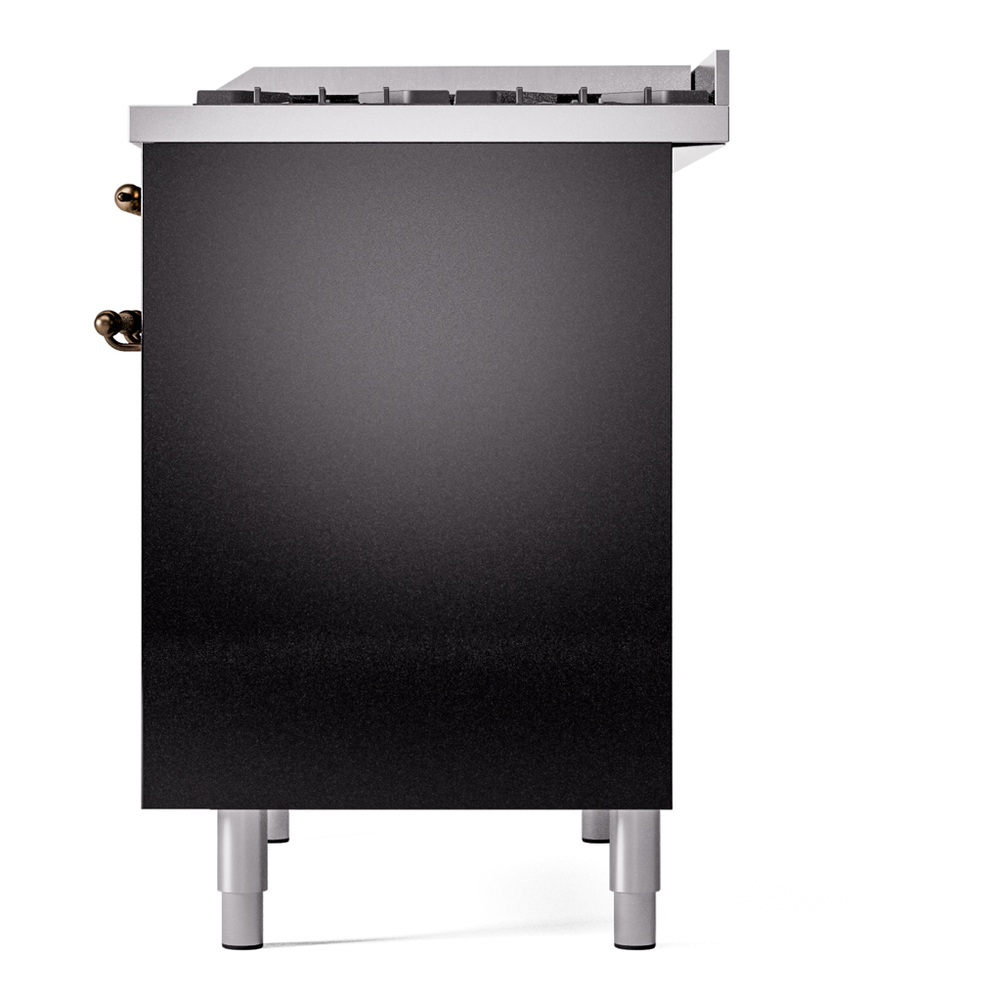 Nostalgie II 40 inch Dual Fuel Range with Double Ovens, 6 Burners and Griddle UPD40FNMPBKBLP