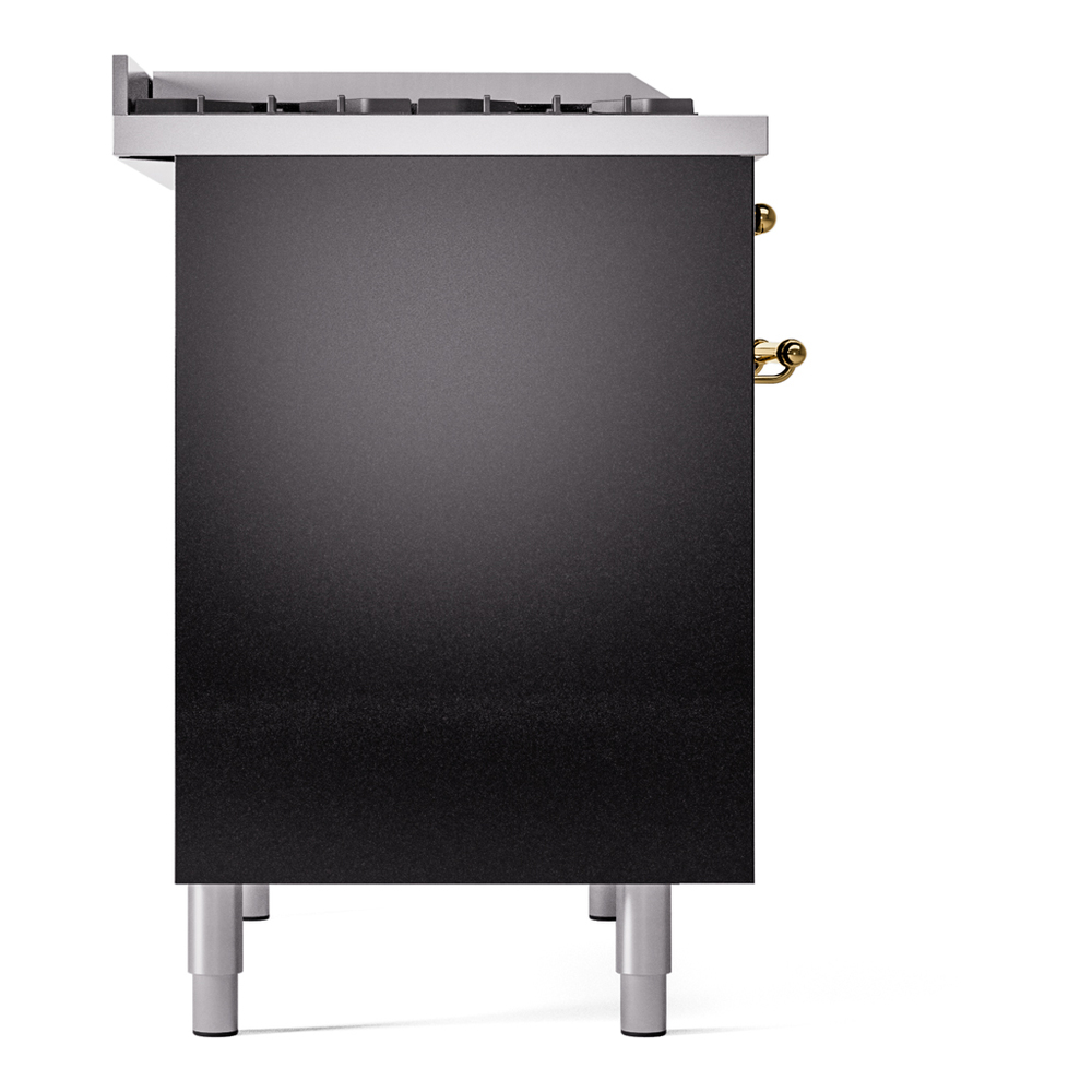 Nostalgie II 40 inch Dual Fuel Range with Double Ovens, 6 Burners and Griddle UPD40FNMPBKG