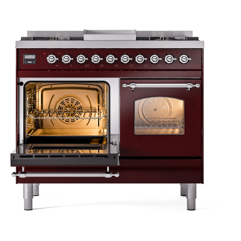 Nostalgie II 40 inch Dual Fuel Range with Double Ovens, 6 Burners and Griddle UPD40FNMPBUC