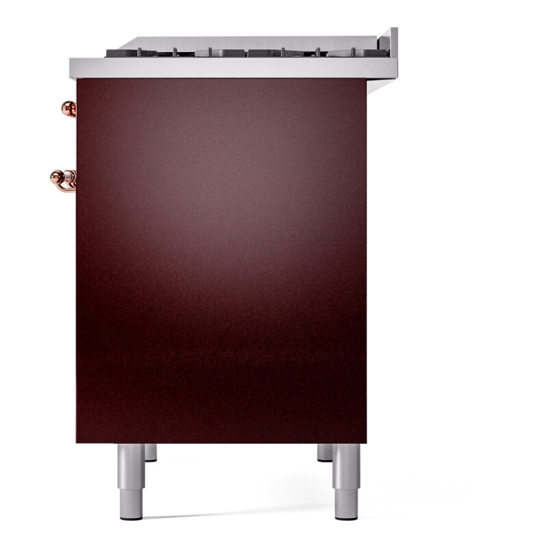 Nostalgie II 40 UPD40FNMPBUP Freestanding Dual Fuel Range with 6 Sealed Burners with Griddle Double Oven with Triple Glass Door with Copper knobs UPD40FNMPBUPLP