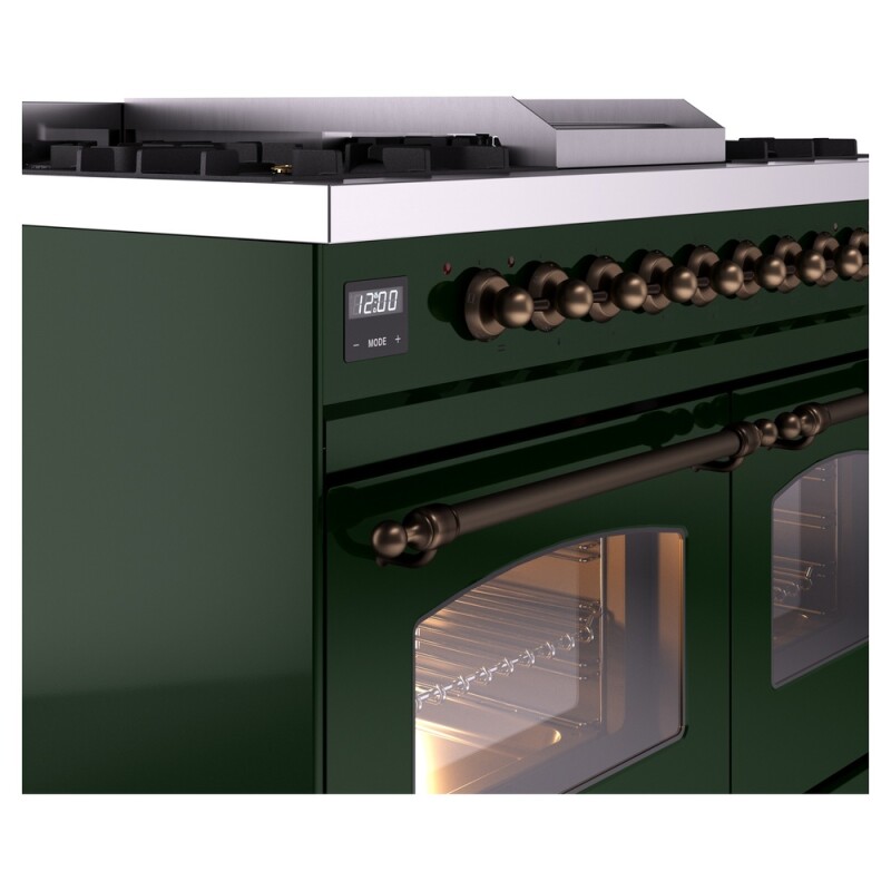 Nostalgie II 40 inch Dual Fuel Range with Double Ovens, 6 Burners and Griddle UPD40FNMPEGB
