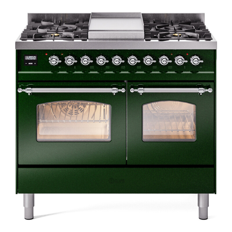 Nostalgie II 40 inch Dual Fuel Range with Double Ovens, 6 Burners and Griddle UPD40FNMPEGCLP