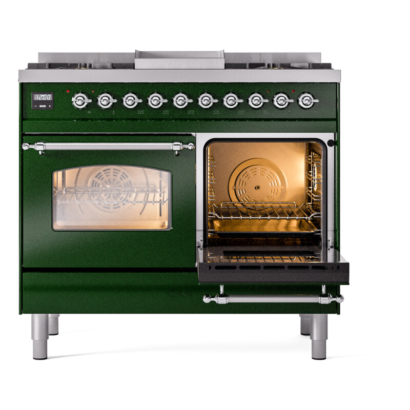 Nostalgie II 40 inch Dual Fuel Range with Double Ovens, 6 Burners and Griddle UPD40FNMPEGCLP