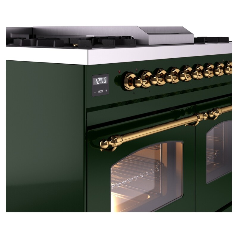 Nostalgie II 40 inch Dual Fuel Range with Double Ovens, 6 Burners and Griddle UPD40FNMPEGG