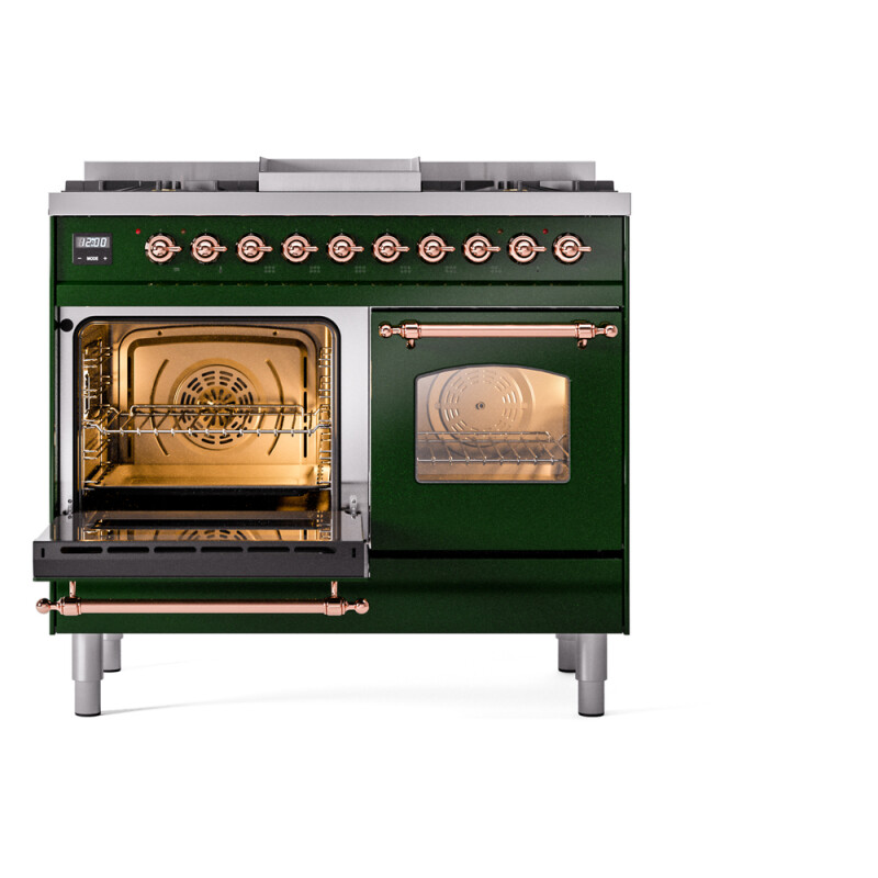 Nostalgie II 40 inch Dual Fuel Range with Double Ovens, 6 Burners and Griddle UPD40FNMPEGP