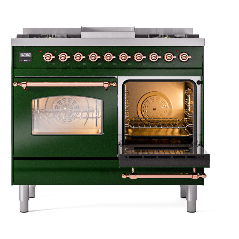 Nostalgie II 40 inch Dual Fuel Range with Double Ovens, 6 Burners and Griddle UPD40FNMPEGP