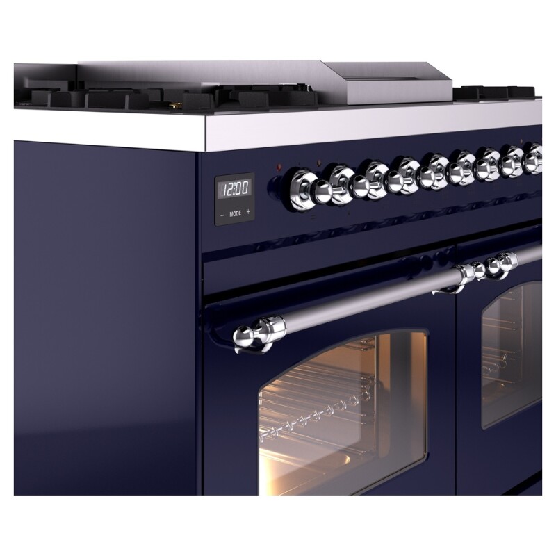 Nostalgie II 40 inch Dual Fuel Range with Double Ovens, 6 Burners and Griddle UPD40FNMPMBCLP