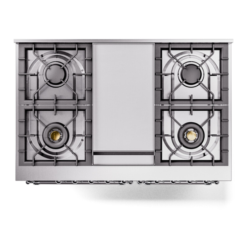 Nostalgie II 40 inch Dual Fuel Range with Double Ovens, 6 Burners and Griddle UPD40FNMPMBCLP