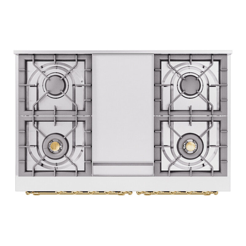 Nostalgie II 40 inch Dual Fuel Range with Double Ovens, 6 Burners and Griddle UPD40FNMPMBG