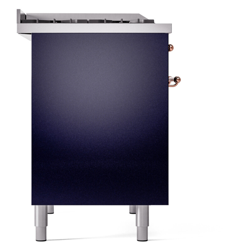 Nostalgie II 40 UPD40FNMPMBP Freestanding Dual Fuel Range with 6 Sealed Burners with Griddle Double Oven with Triple Glass Door with Copper knobs UPD40FNMPMBP