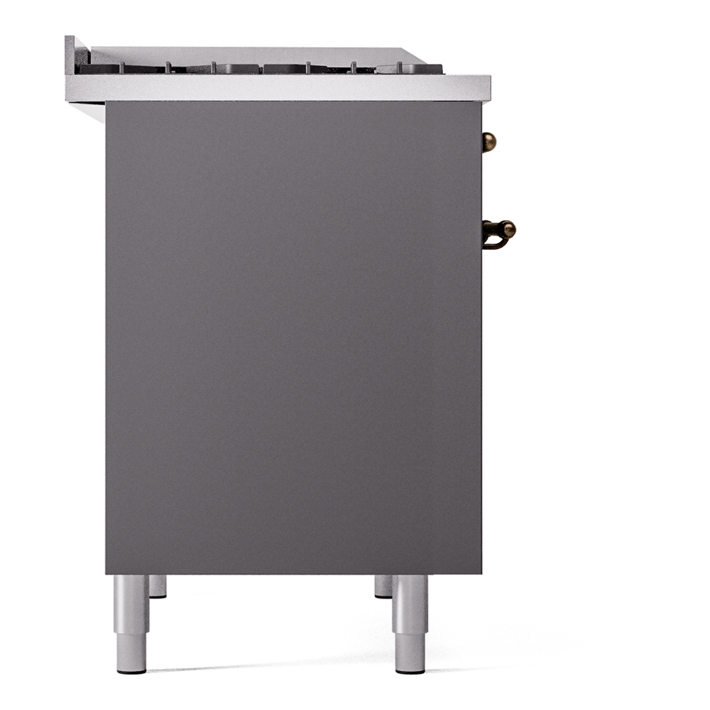 Nostalgie II 40 inch Dual Fuel Range with Double Ovens, 6 Burners and Griddle UPD40FNMPMGBLP