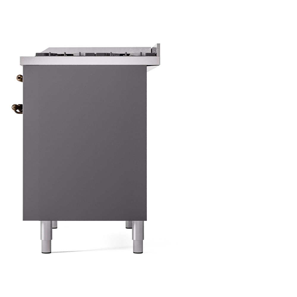 Nostalgie II 40 inch Dual Fuel Range with Double Ovens, 6 Burners and Griddle UPD40FNMPMGBLP