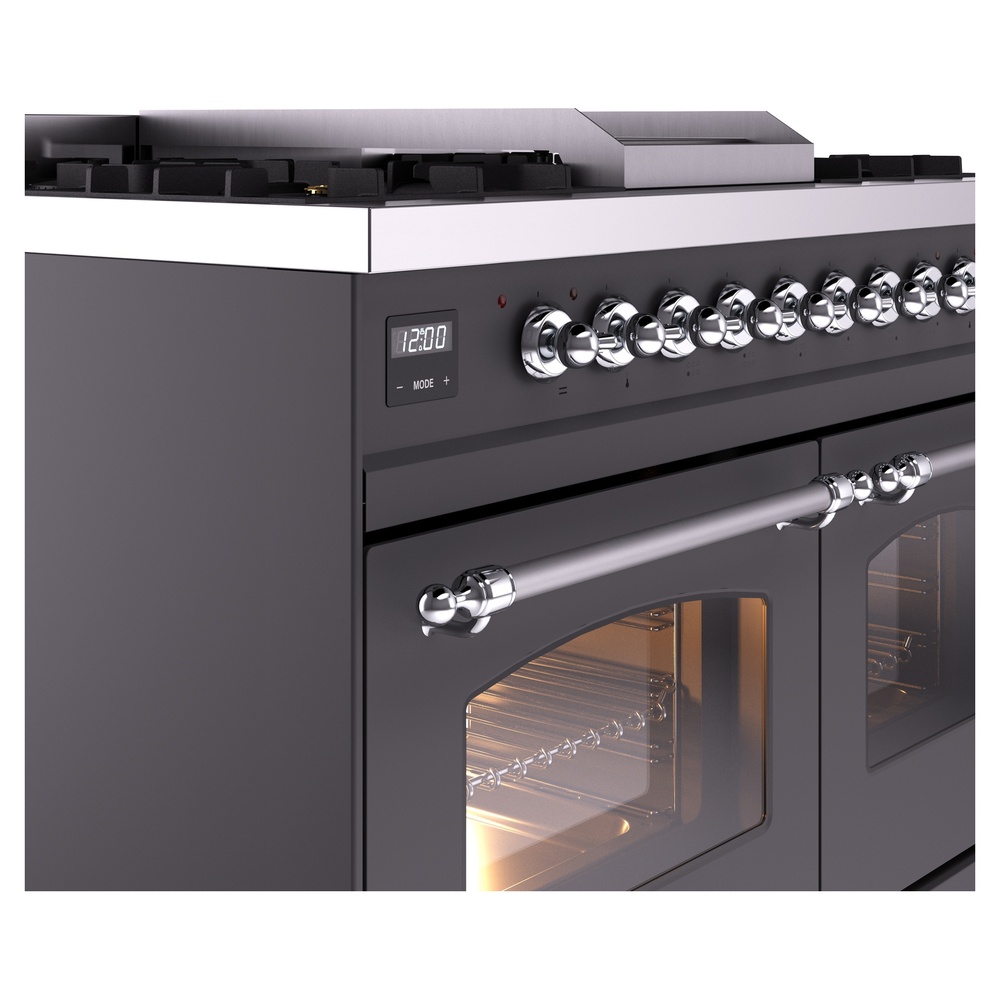 Nostalgie II 40 inch Dual Fuel Range with Double Ovens, 6 Burners and Griddle UPD40FNMPMGC