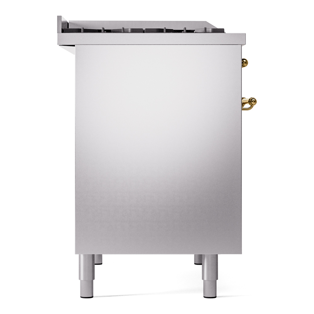 Nostalgie II 40 inch Dual Fuel Range with Double Ovens, 6 Burners and Griddle UPD40FNMPSSG