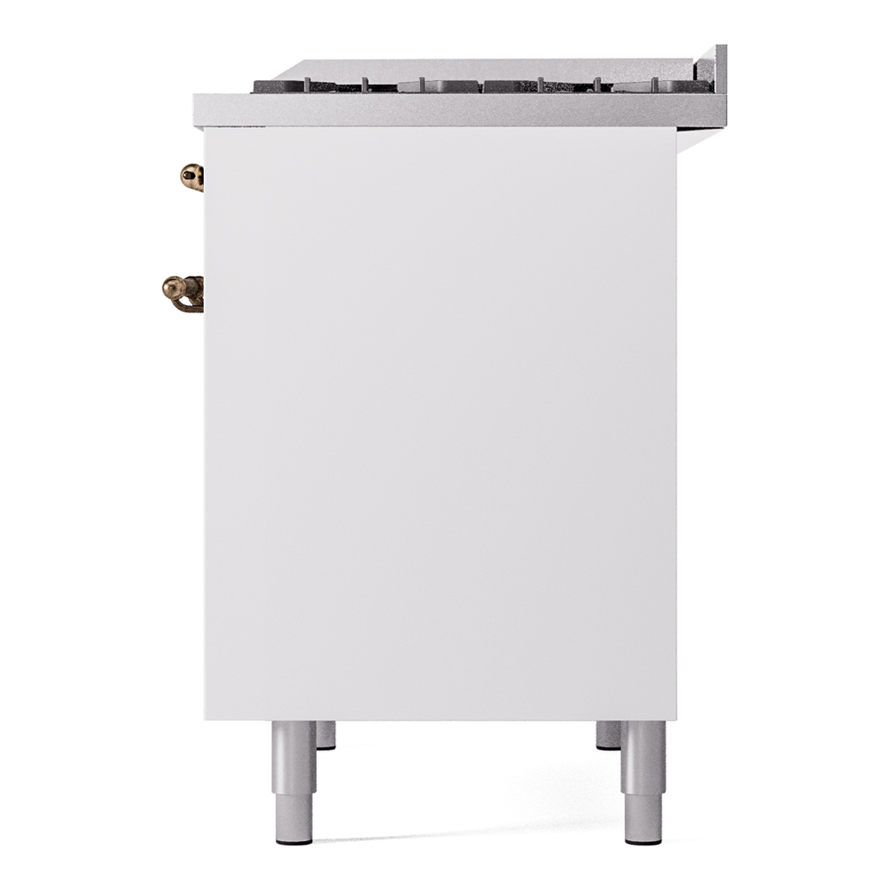 Nostalgie II 40 inch Dual Fuel Range with Double Ovens, 6 Burners and Griddle UPD40FNMPWHBLP