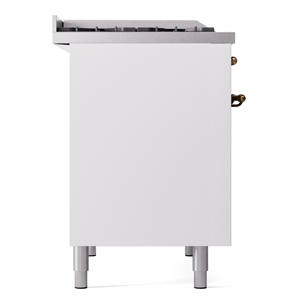Nostalgie II 40 inch Dual Fuel Range with Double Ovens, 6 Burners and Griddle UPD40FNMPWHB