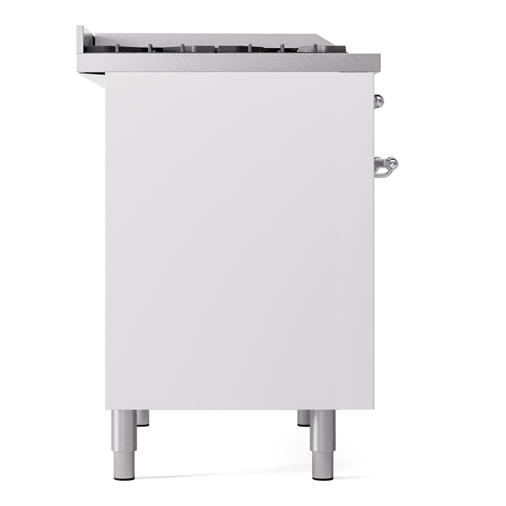Nostalgie II 40 inch Dual Fuel Range with Double Ovens, 6 Burners and Griddle UPD40FNMPWHCLP