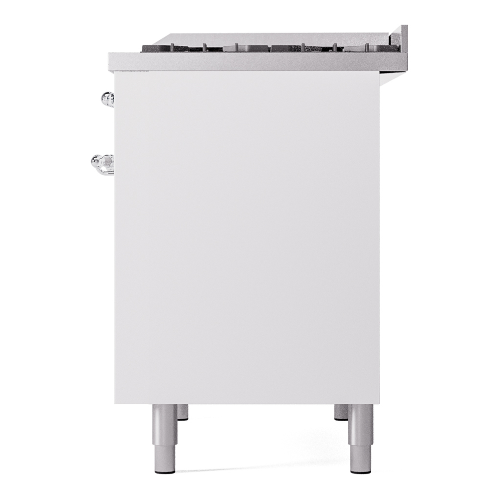 Nostalgie II 40 inch Dual Fuel Range with Double Ovens, 6 Burners and Griddle UPD40FNMPWHC