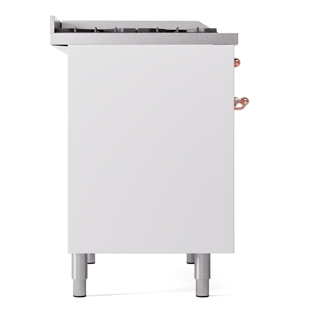 Nostalgie II 40 inch Dual Fuel Range with Double Ovens, 6 Burners and Griddle UPD40FNMPWHPLP