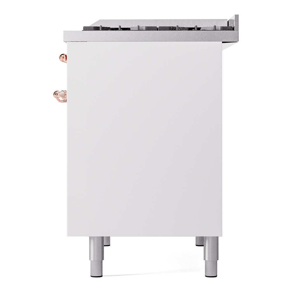 Nostalgie II 40 inch Dual Fuel Range with Double Ovens, 6 Burners and Griddle UPD40FNMPWHP