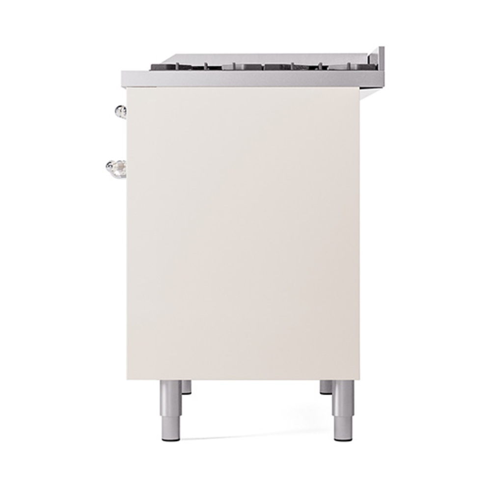 Nostalgie II 40 UPD40FQNMPAWC Freestanding Dual Fuel Range with 6 Sealed Burners with Griddle Double Oven with Solid Door with Chrome knobs UPD40FQNMPAWCLP