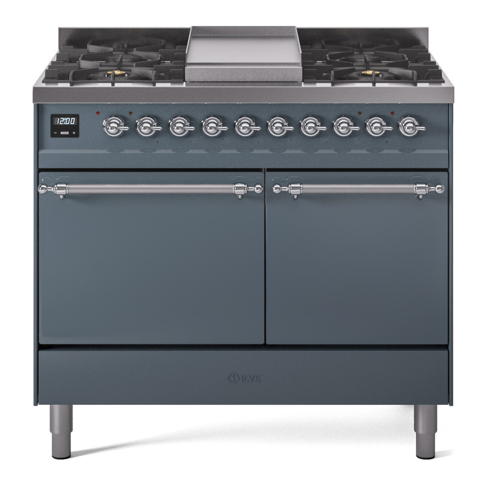 Nostalgie II 40 inch Dual Fuel Range with Double Ovens, 6 Burners and Griddle UPD40FQNMPBGC