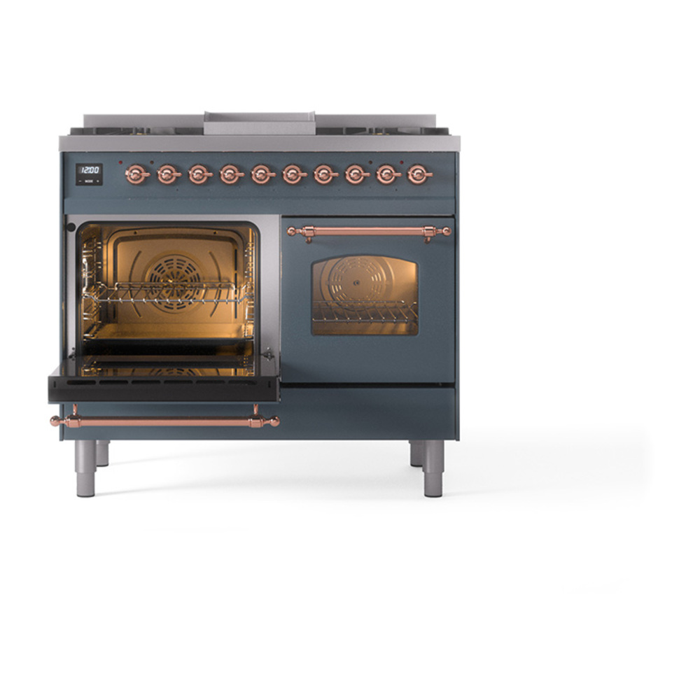 Nostalgie II 40 inch Dual Fuel Range with Double Ovens, 6 Burners and Griddle UPD40FQNMPBGPLP