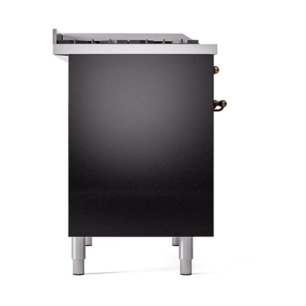 Nostalgie II 40 inch Dual Fuel Range with Double Ovens, 6 Burners and Griddle UPD40FQNMPBKBLP