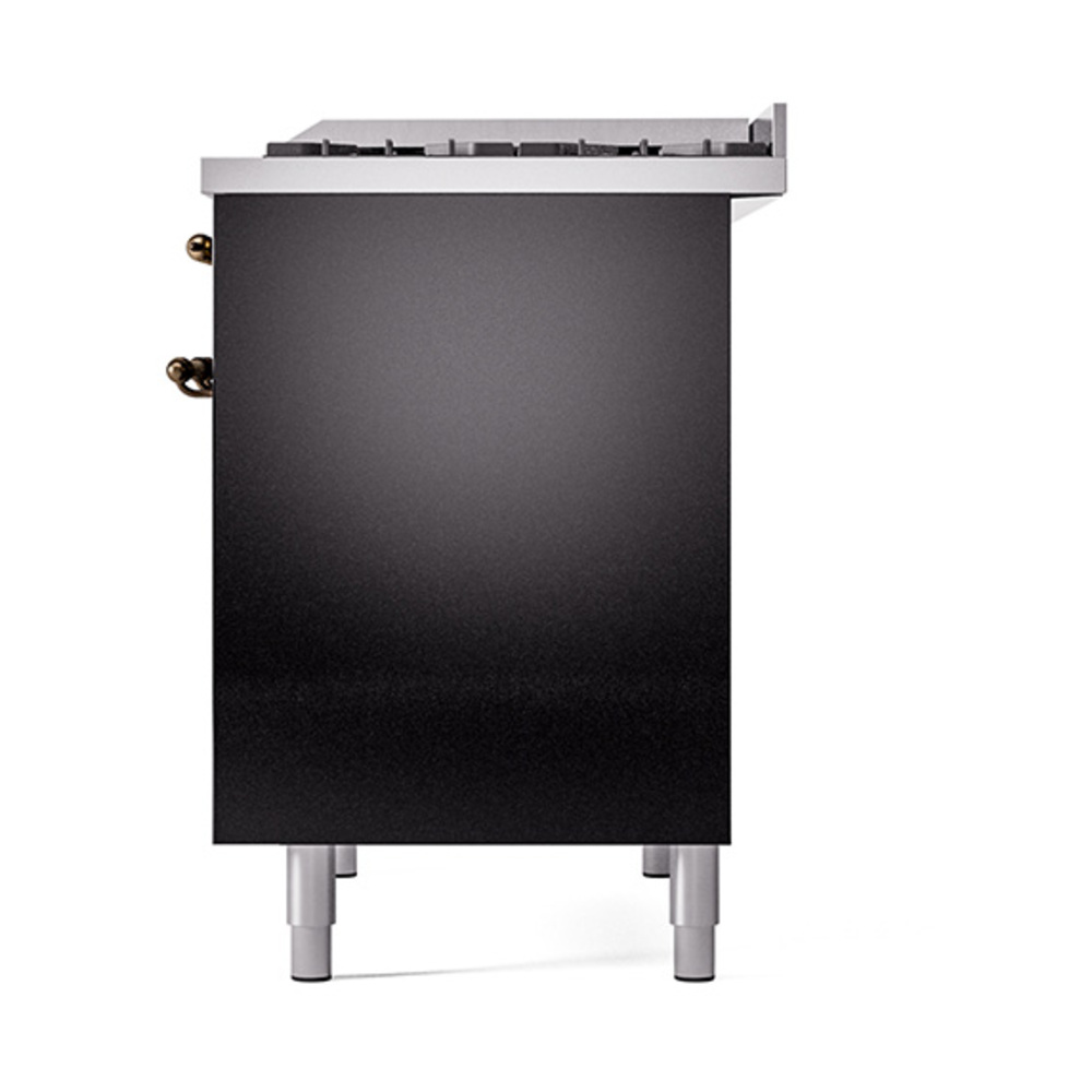 Nostalgie II 40 inch Dual Fuel Range with Double Ovens, 6 Burners and Griddle UPD40FQNMPBKBLP
