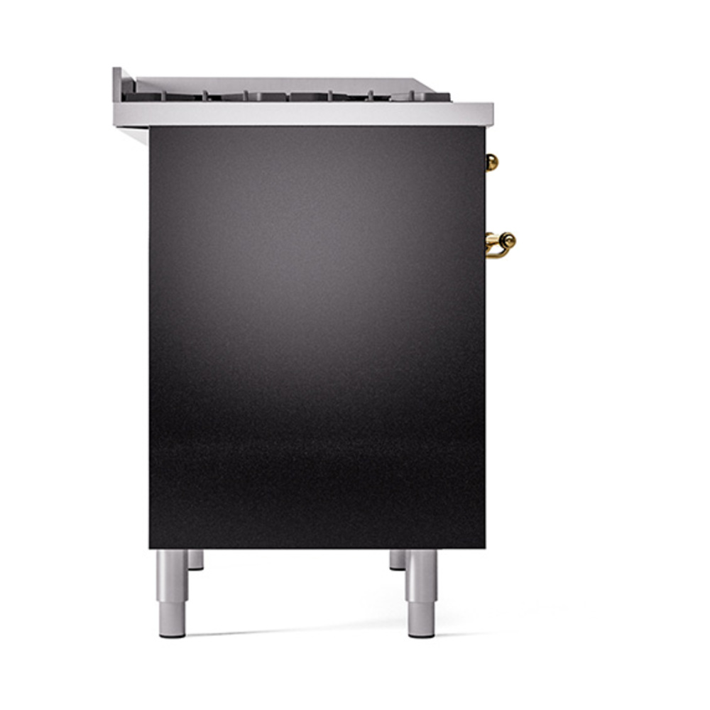 Nostalgie II 40 inch Dual Fuel Range with Double Ovens, 6 Burners and Griddle UPD40FQNMPBKG