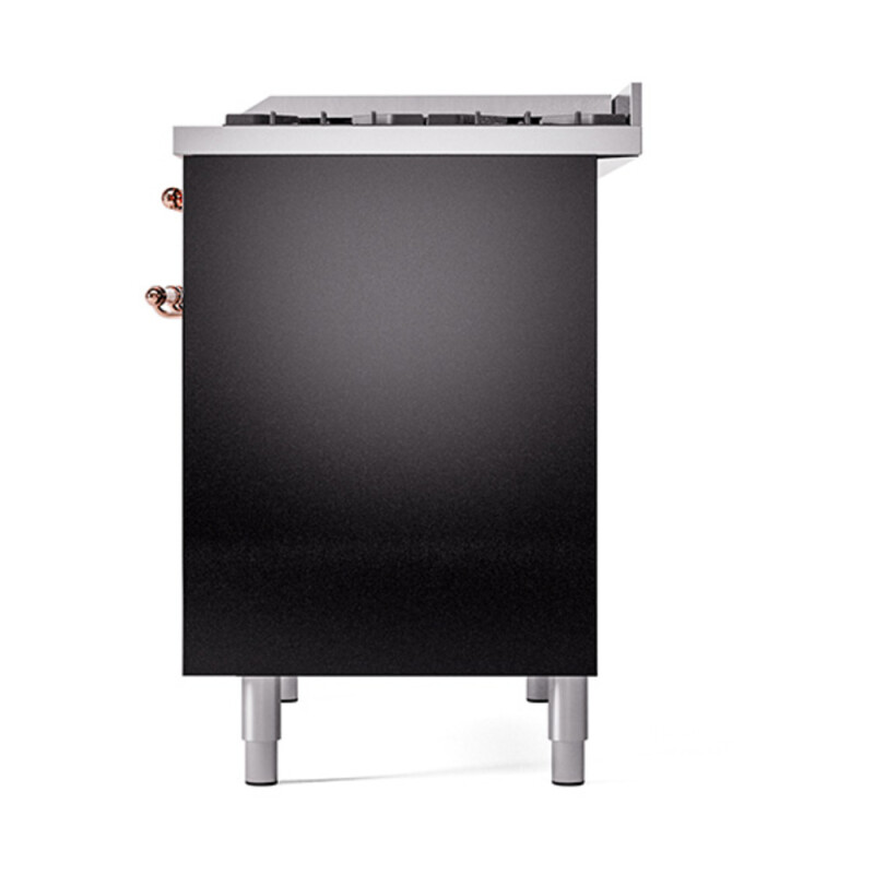Nostalgie II 40 inch Dual Fuel Range with Double Ovens, 6 Burners and Griddle UPD40FQNMPBKPLP